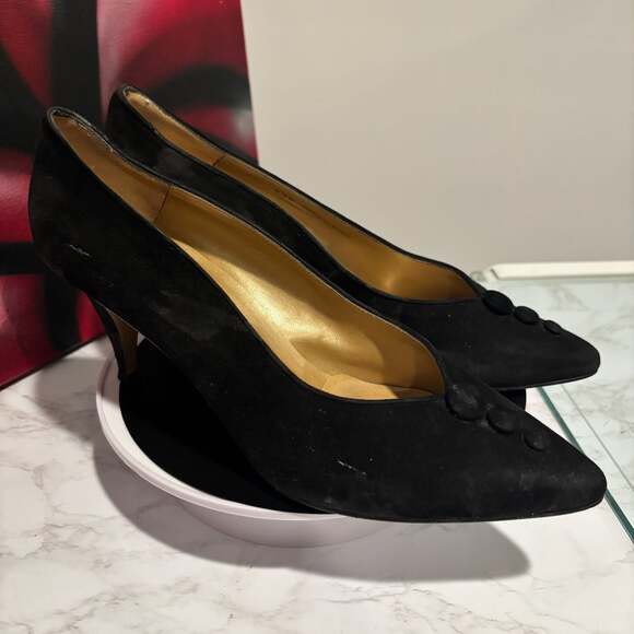Morgan Taylor Shoes - Morgan Taylor Women's Pumps Black Suede Size 8.5